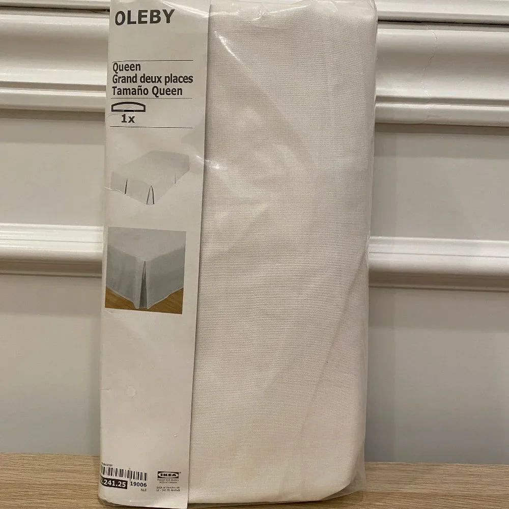 New ! IKEA OLEBY Bed Skirt White Queen 502.241.25
